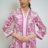 Rani Pink Sanganeri Printed Cotton Co-ord Set