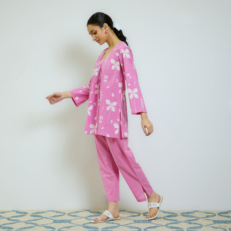 Pink Inaaya Cotton Co-ord Set