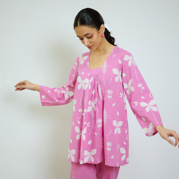 Pink Inaaya Cotton Co-ord Set