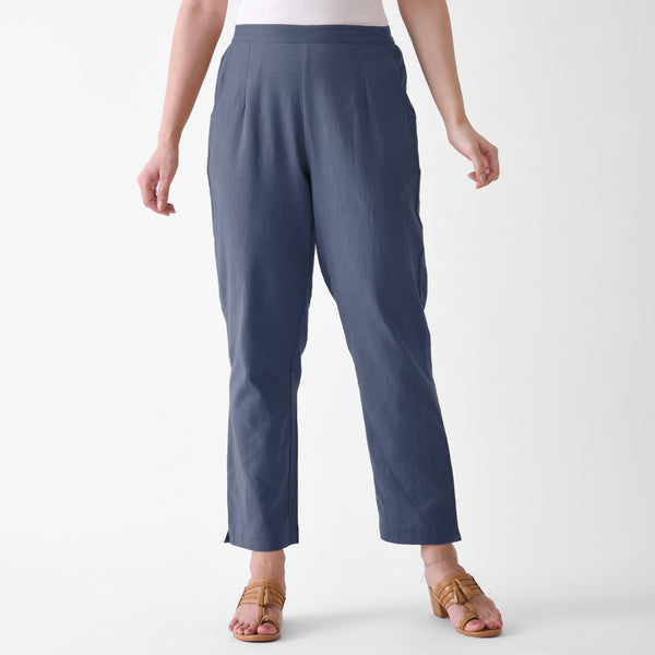 Slate Grey Cotton AMPM Pants