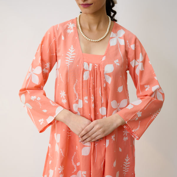 Peach Inaaya Cotton Co-ord Set