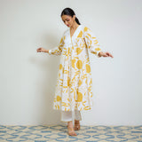 Yellow Love is in the Air Cotton Kurta Set with Hand Embroidery Detail