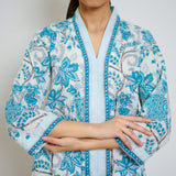 Ocean Blue Sanganeri Printed Cotton Co-ord Set