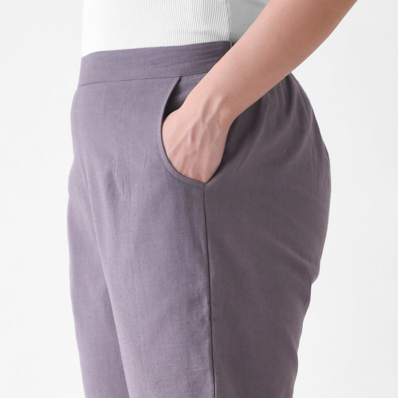 Steel Grey Linen Cotton AMPM Pants