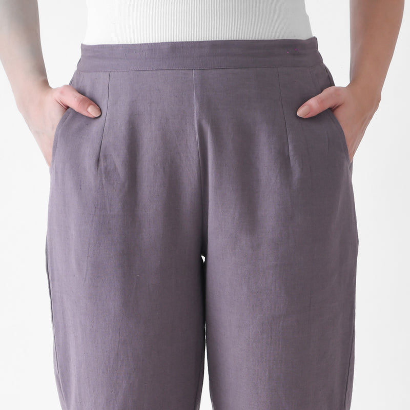 Steel Grey Linen Cotton AMPM Pants