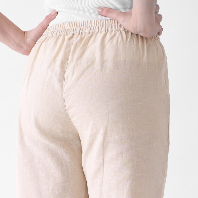 Beige Cotton AMPM Pants