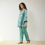 Dewdrop Pakistani Cotton Co-ord Set - Sage Green