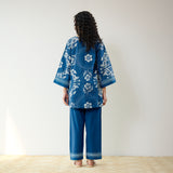 Dewdrop Pakistani Cotton Co-ord Set - Indigo Blue