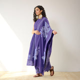 Daisy Cotton Kurta Set with Dupatta - Violet