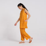 Orange Pure Cotton Co-ord Set