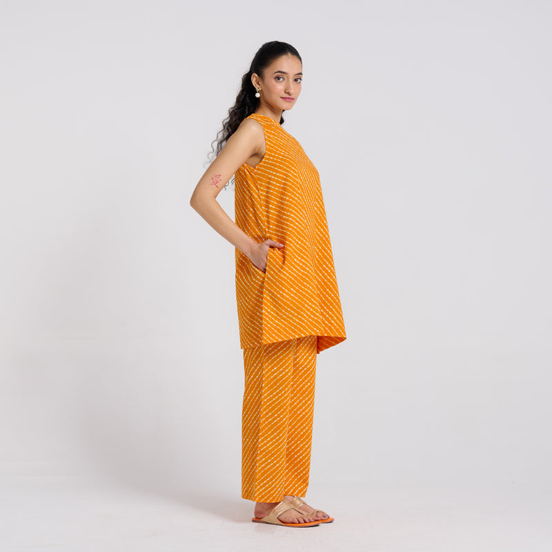 Orange Pure Cotton Co-ord Set