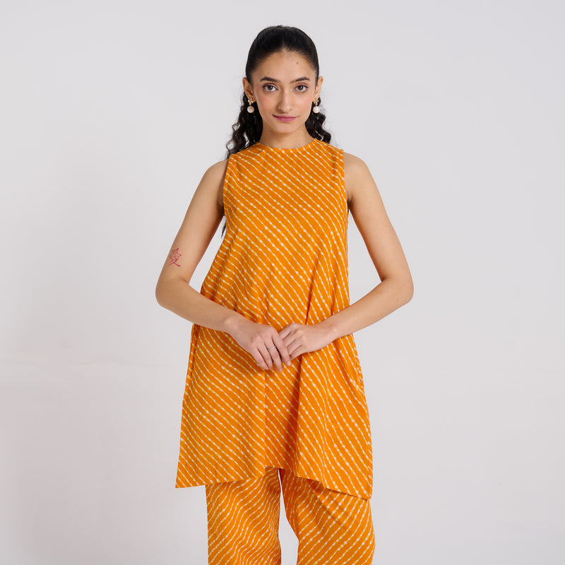 Orange Pure Cotton Co-ord Set