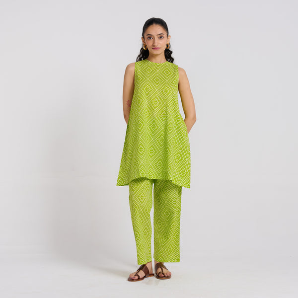 Chartreuse Pure Cotton Co-ord Set