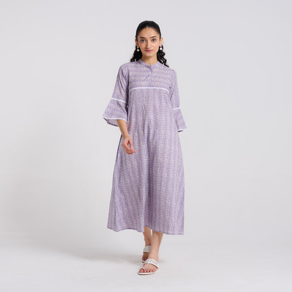 Breezy Lilac Cotton Dress