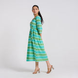 Ocean Wrap Cotton Dress