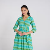 Ocean Wrap Cotton Dress