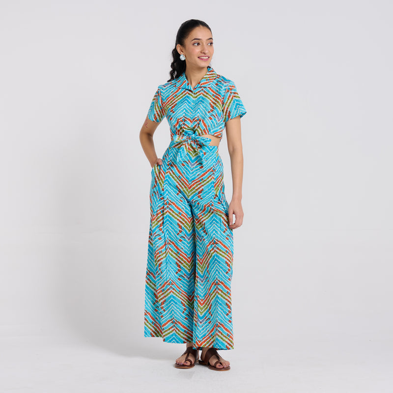 Tropical Knot Cotton Co-ord Set