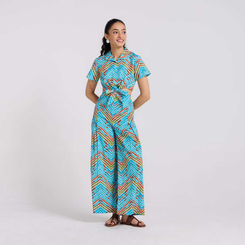 Tropical Knot Cotton Co-ord Set