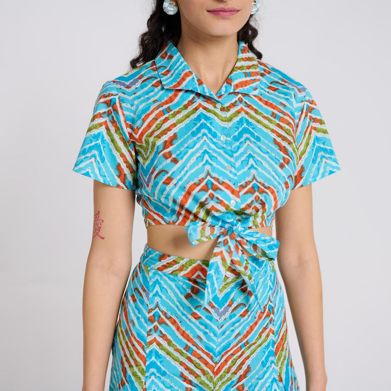 Tropical Knot Cotton Co-ord Set