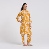 Yellow Floral Pure Cotton Co-ord Set