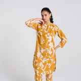 Yellow Floral Pure Cotton Co-ord Set