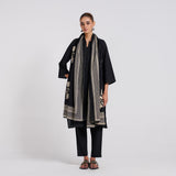 Classic Black Bagh Printed Pure Cotton Kurta Set with Dupatta