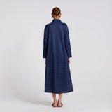 Navy Sunflower Statement Woollen Winter Dress