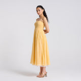 Mango Yellow Leheriya Mulmul Dress