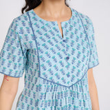 Aqua Bloom Cotton Top