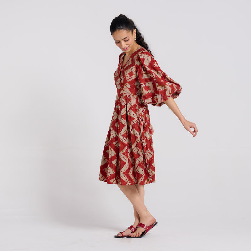 Burnt Sunset Muslin Dress