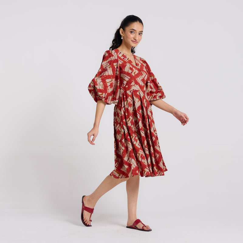 Burnt Sunset Muslin Dress