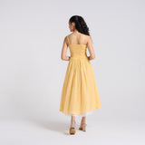 Mango Yellow Leheriya Mulmul Dress