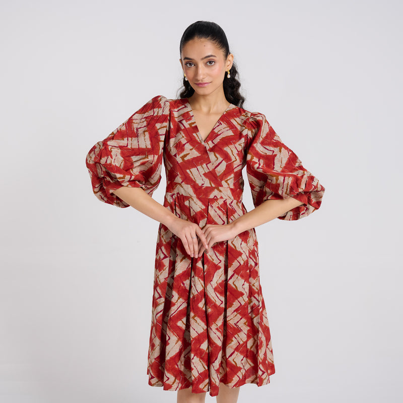 Burnt Sunset Muslin Dress