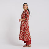 Burnt Sunset Muslin Kurta Set