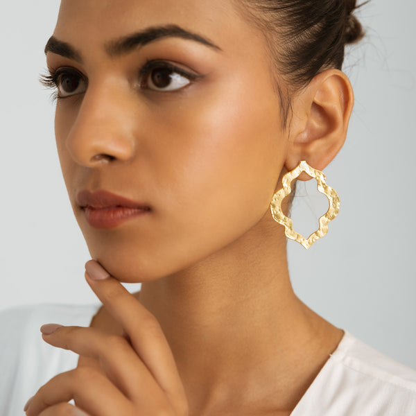 Contemporary Earrings - Gold