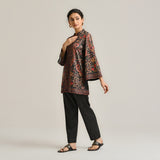 Black Kashmiri Inspired Contemporary Woollen Kurta